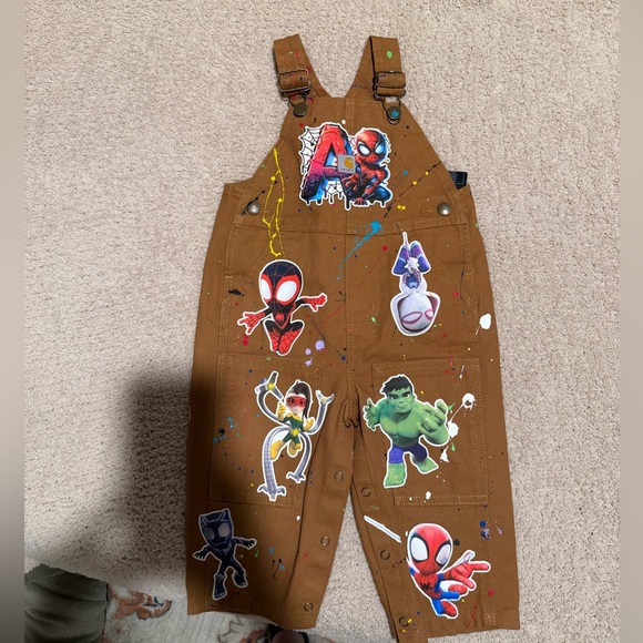 Carhartt Other - Carhartt Brown Kids' Painter-Style Superhero Overalls